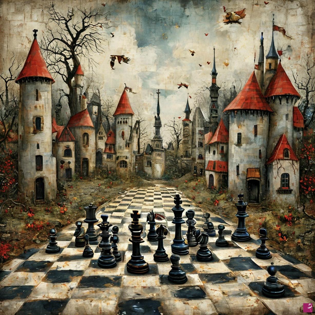 quadri in vendita online - A Chess Game