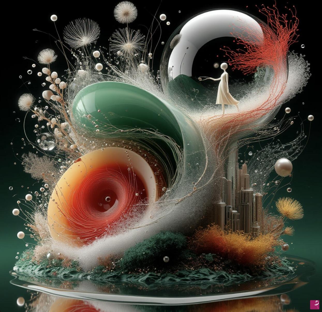 quadri in vendita online - A child in a sphere