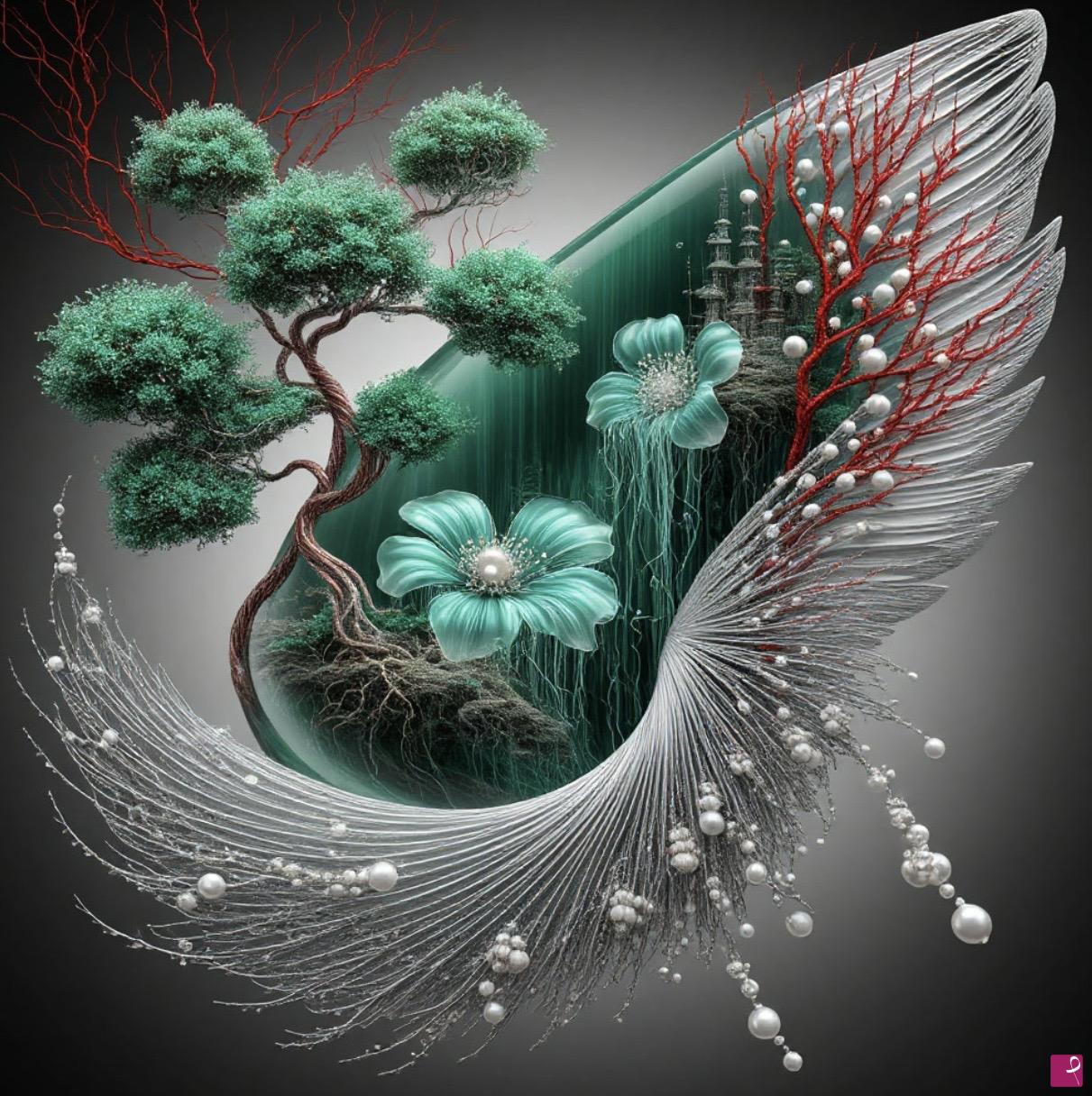 quadri in vendita online - A field of flowers in flight