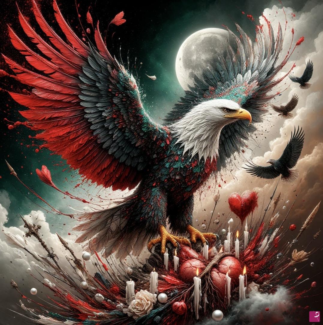 quadri in vendita online - A flock of eagles