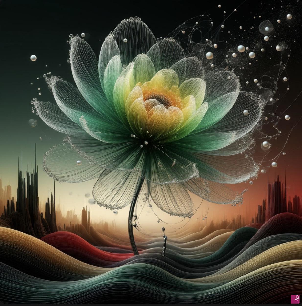 quadri in vendita online - A flower born of God