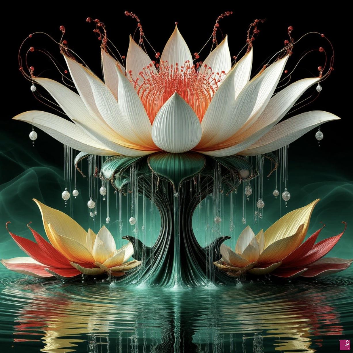 quadri in vendita online - A lily in full bloom