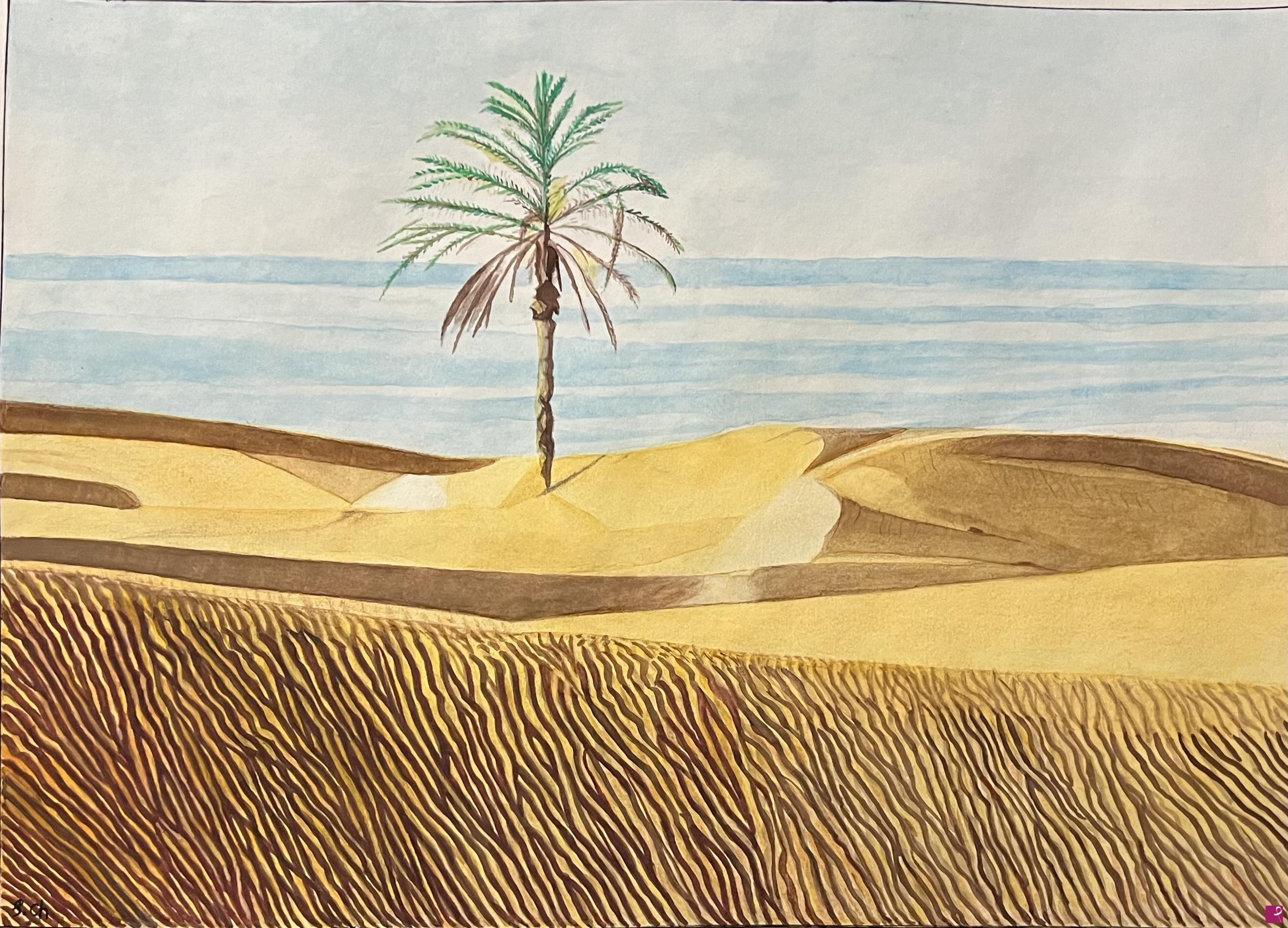 quadri in vendita online - A lonely palm