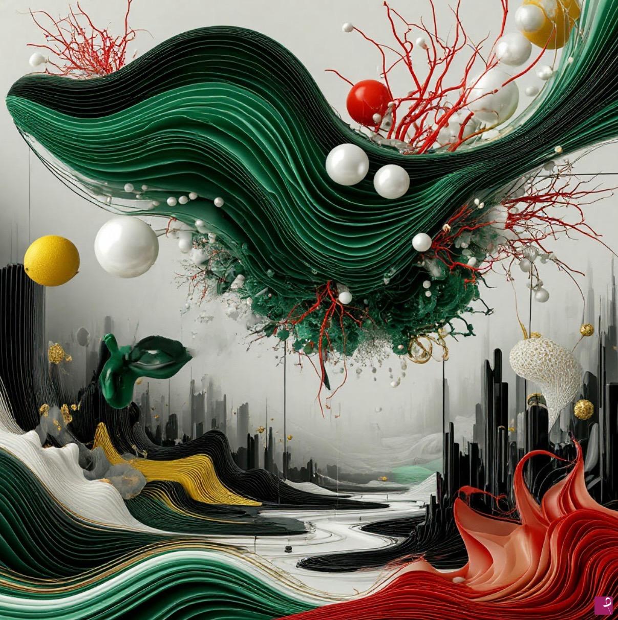 quadri in vendita online - A strange cloud over the city