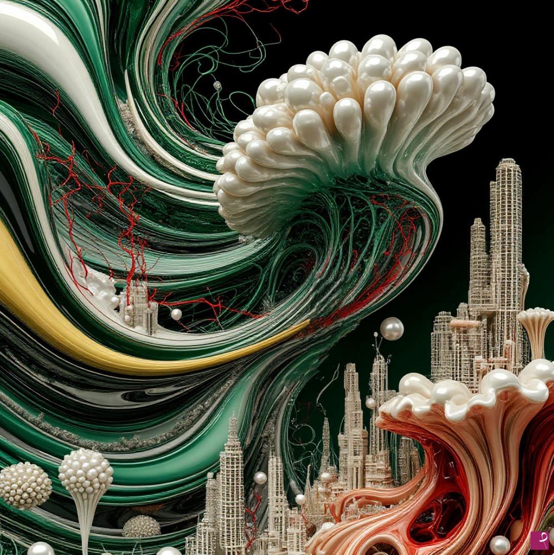 quadri in vendita online - A swarm of strangers over the city