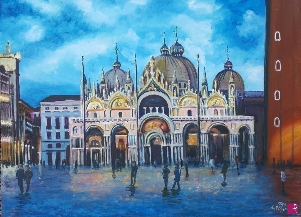 quadri in vendita online - A Venezia piove