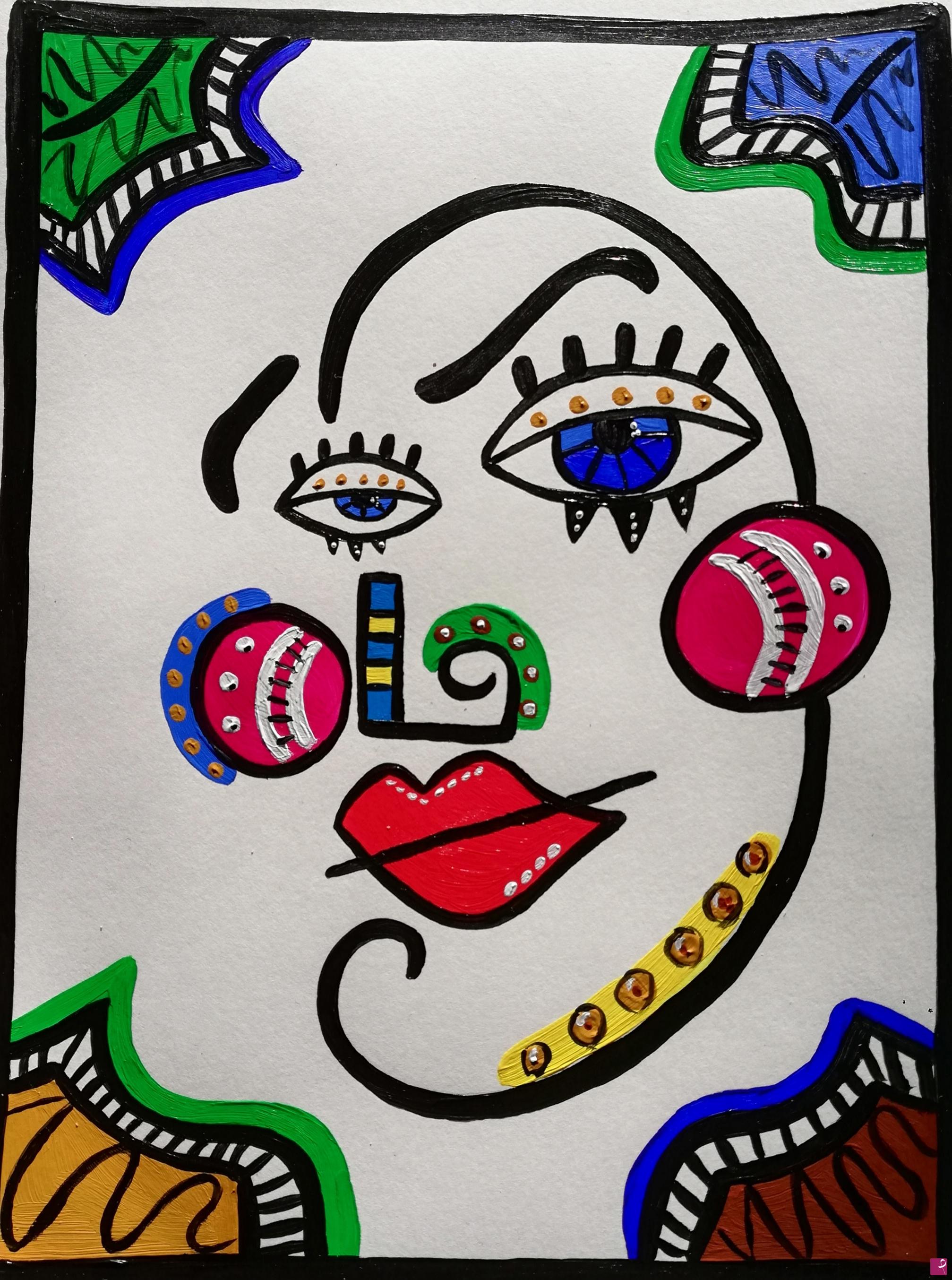 quadri in vendita online - Abstract face