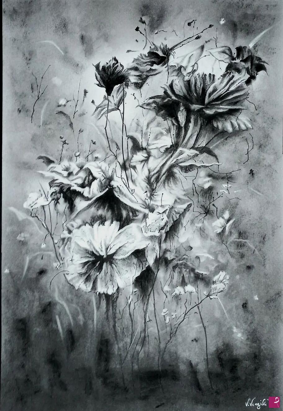 quadri in vendita online - Abstract flowers n.1