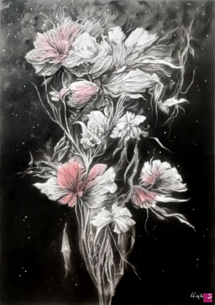 quadri in vendita online - Abstract flowers n.4