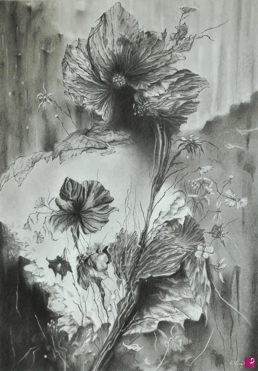 quadri in vendita online - Abstract flowers n.5 