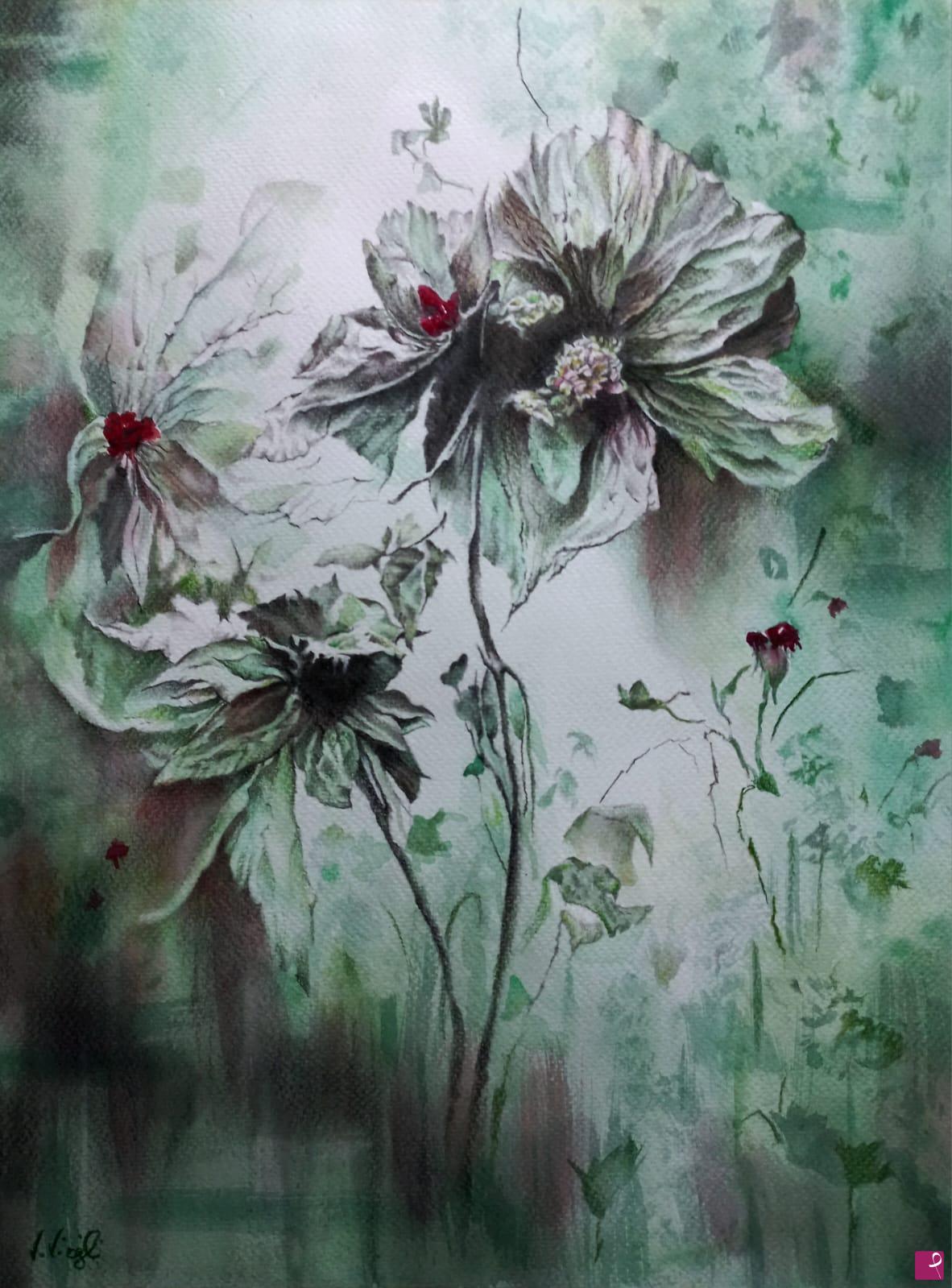 quadri in vendita online - abstract flowers n.6