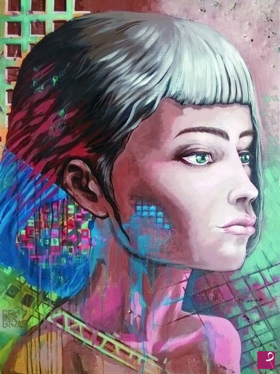 quadri in vendita online - Abstract girl