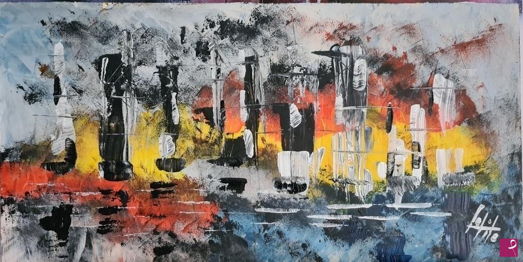 quadri in vendita online - Abstract Town
