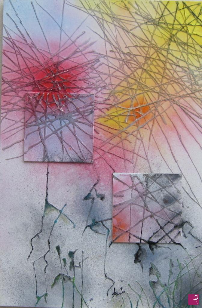 quadri in vendita online - abstraction SCOMPOSIZIONE COLOR  TITLE SERIE MEMORY   invitato biennale barcellona e roma