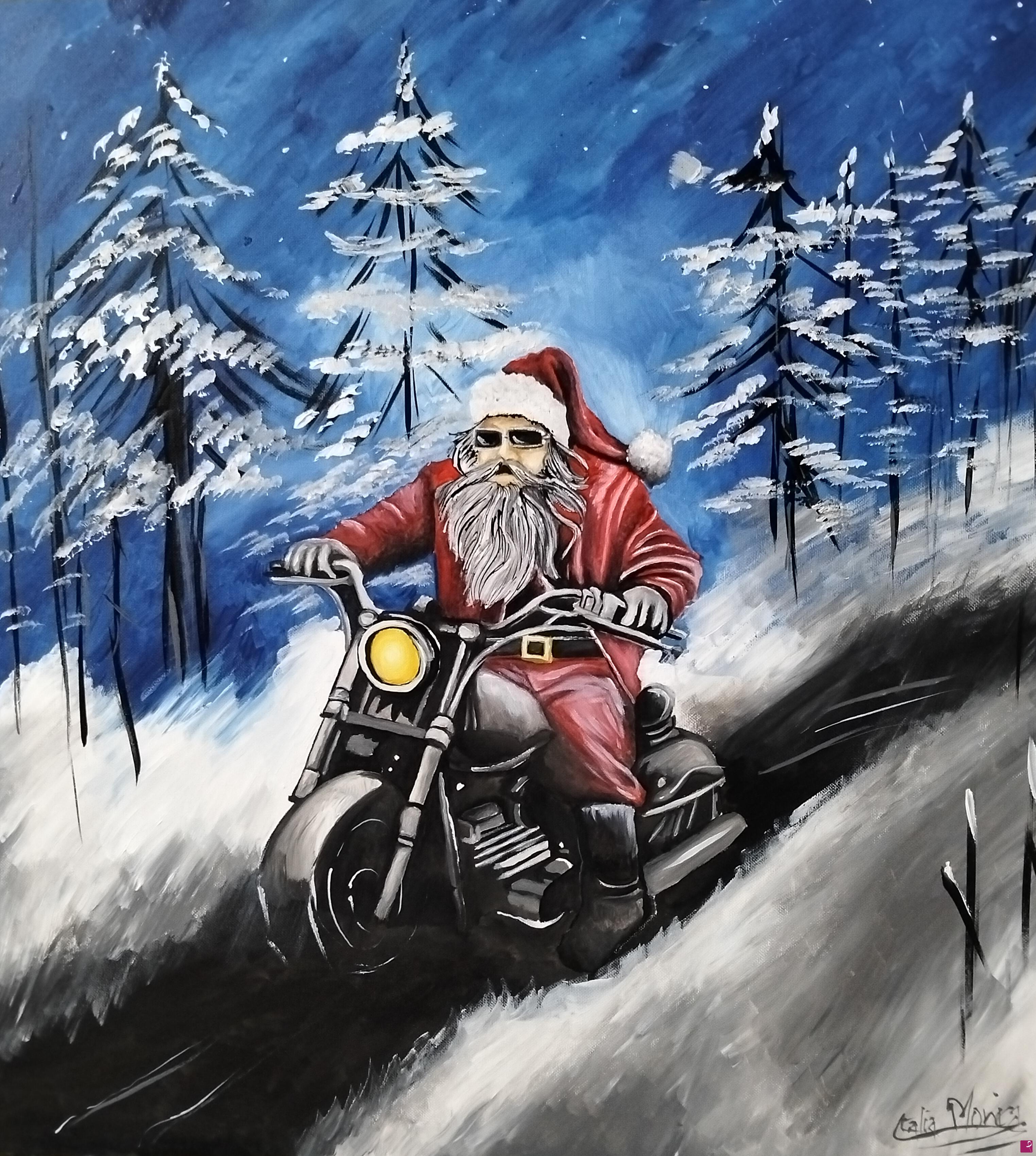 quadri in vendita online - Acciaio, Natale e libertà.