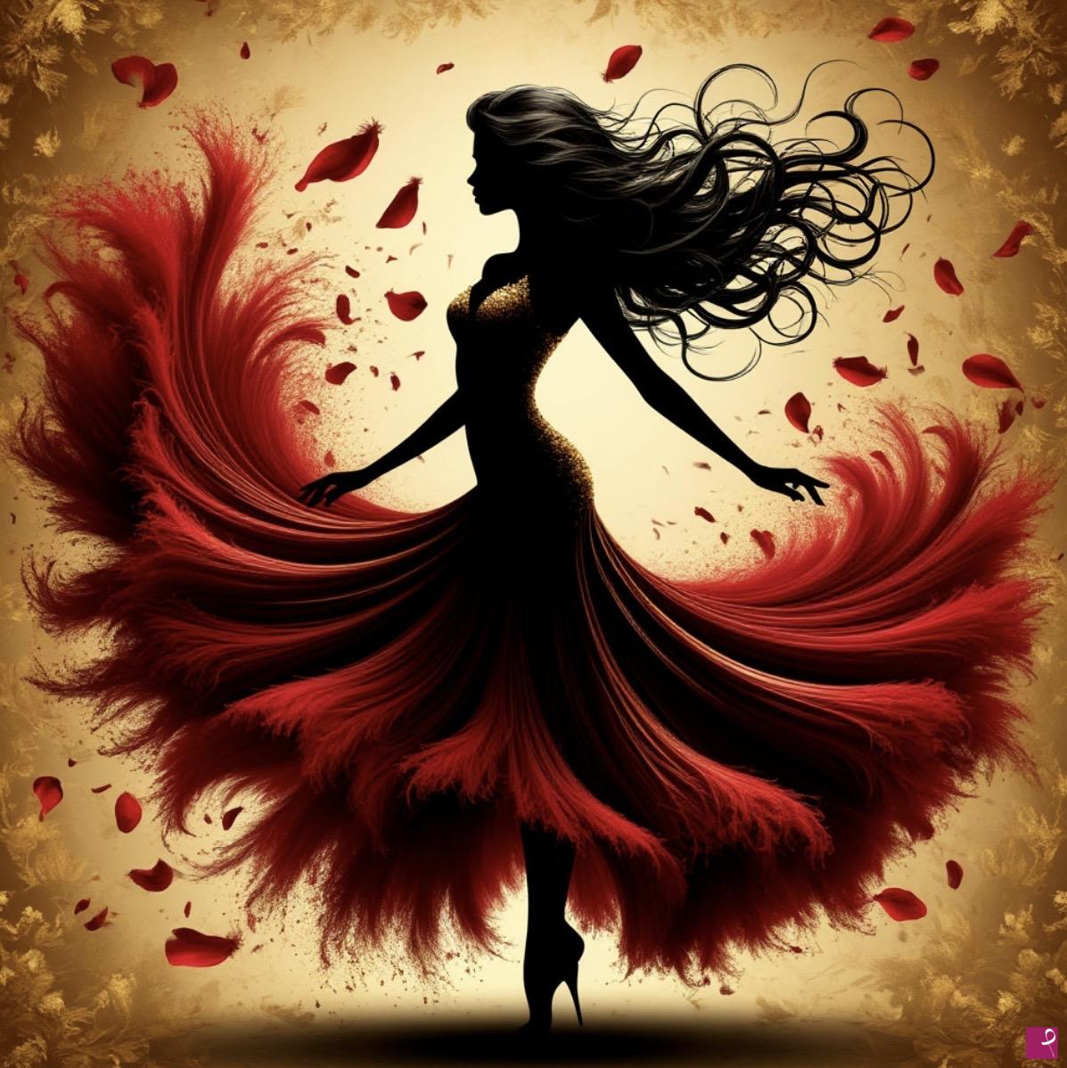 quadri in vendita online -  Ack light and dancing girl 