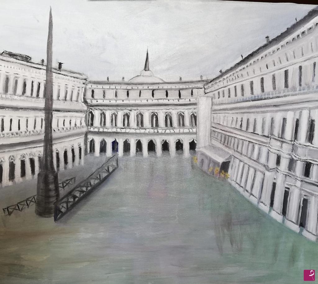 quadri in vendita online - Acqua alta a venezia
