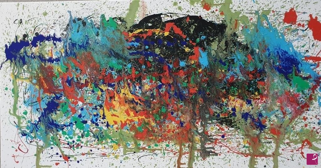 quadri in vendita online - Acqua vento e colori