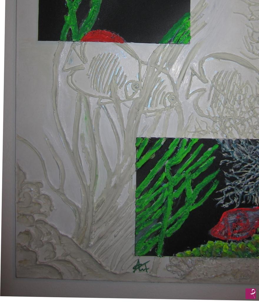quadri in vendita online - acquario serie scomposizione sospensione color 