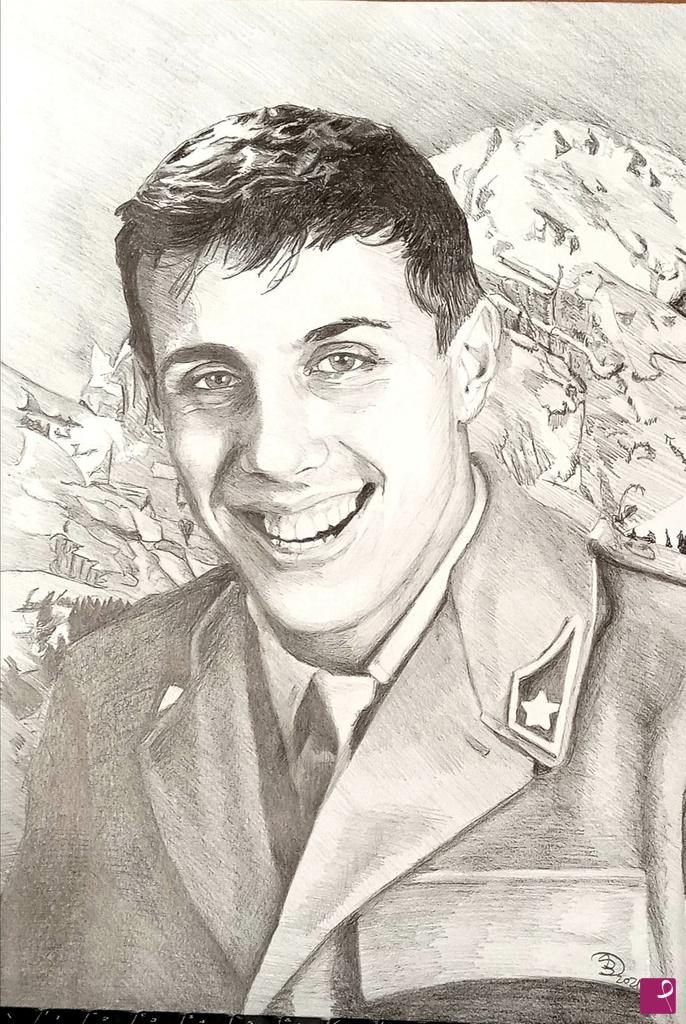 quadri in vendita online - Adriano Celentano militare