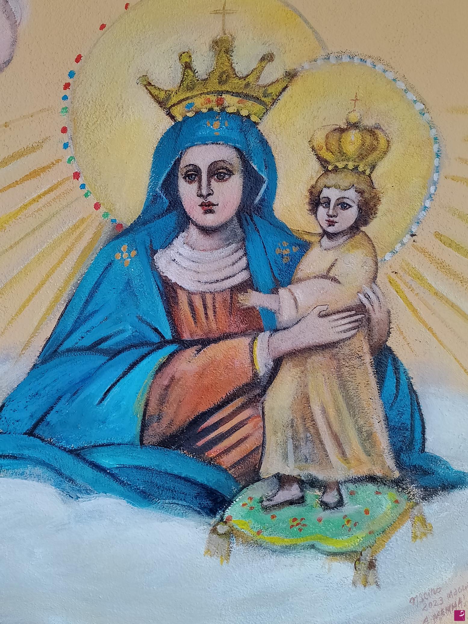quadri in vendita online - Affresco Madonna Achiropita 