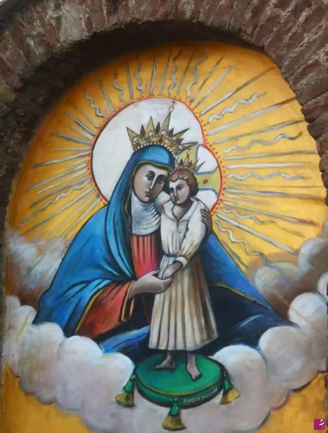 quadri in vendita online - Affresco Madonna Achiropita 