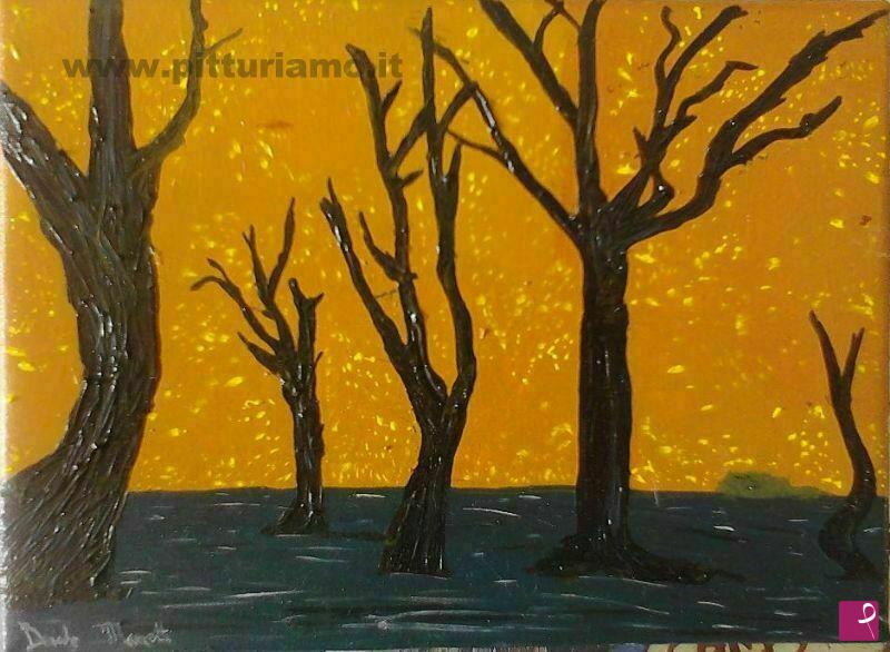 quadri in vendita online - African sunset