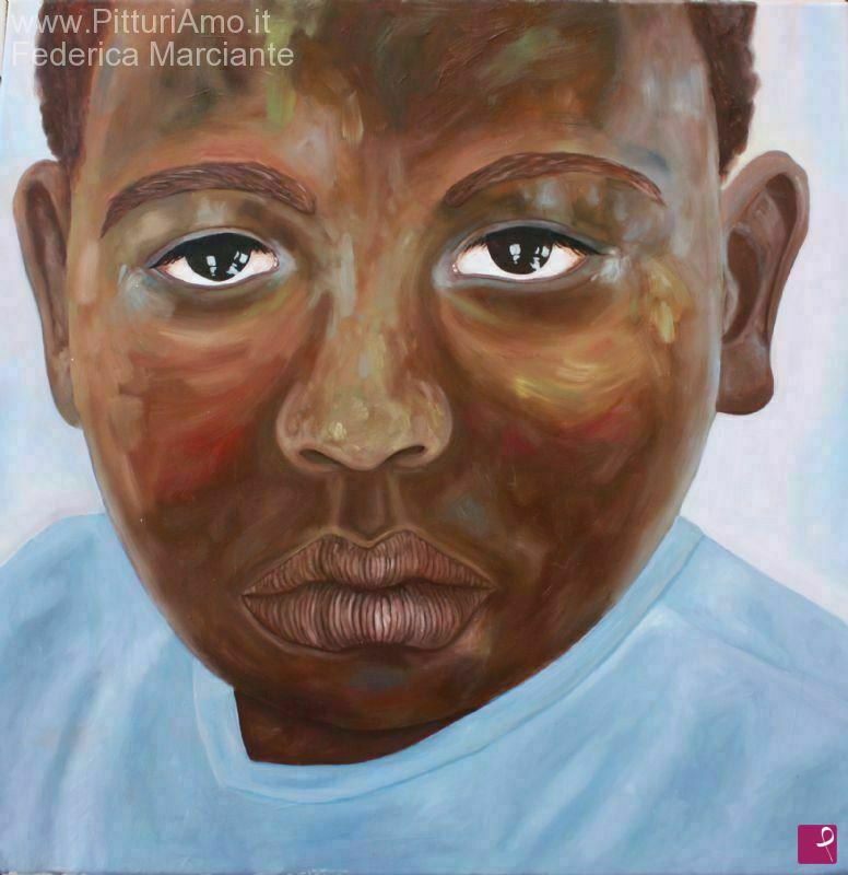 quadri in vendita online - Africano child