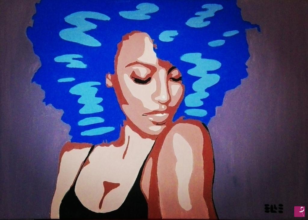 quadri in vendita online - Afro Blu
