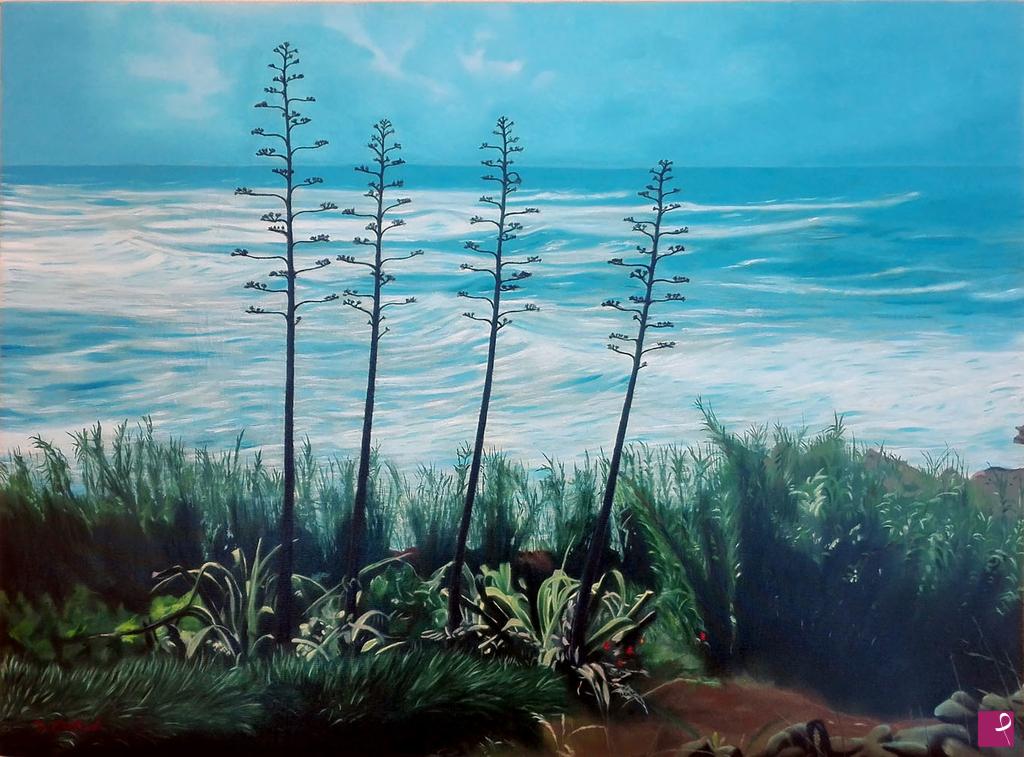 quadri in vendita online - Agave sull'oceano