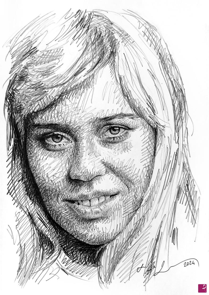quadri in vendita online - Agnetha Fältskog sketch