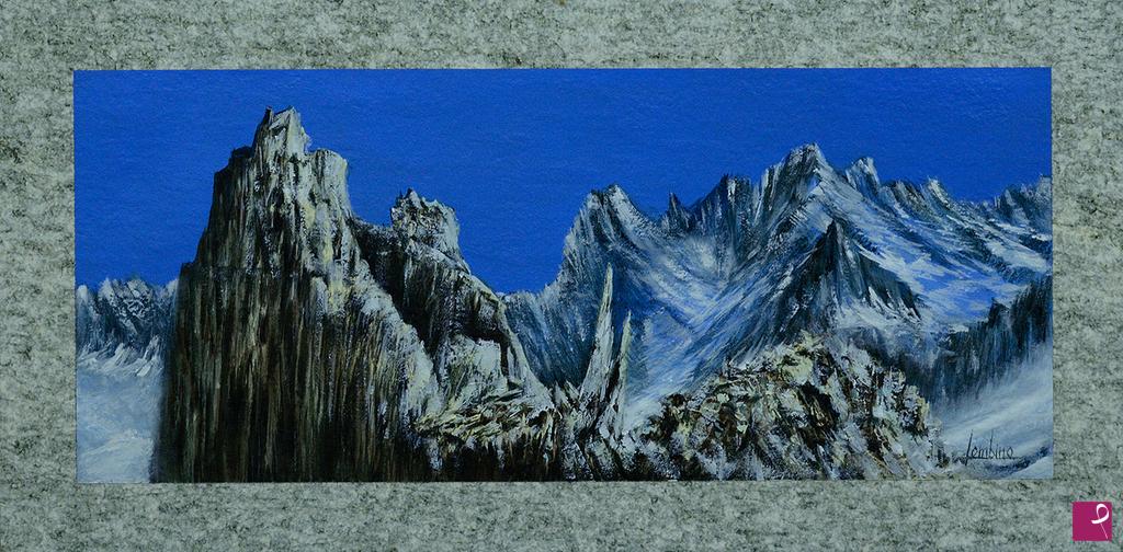 quadri in vendita online - "Aiguille d'Entreves des Thoules _catena Monte Bianco