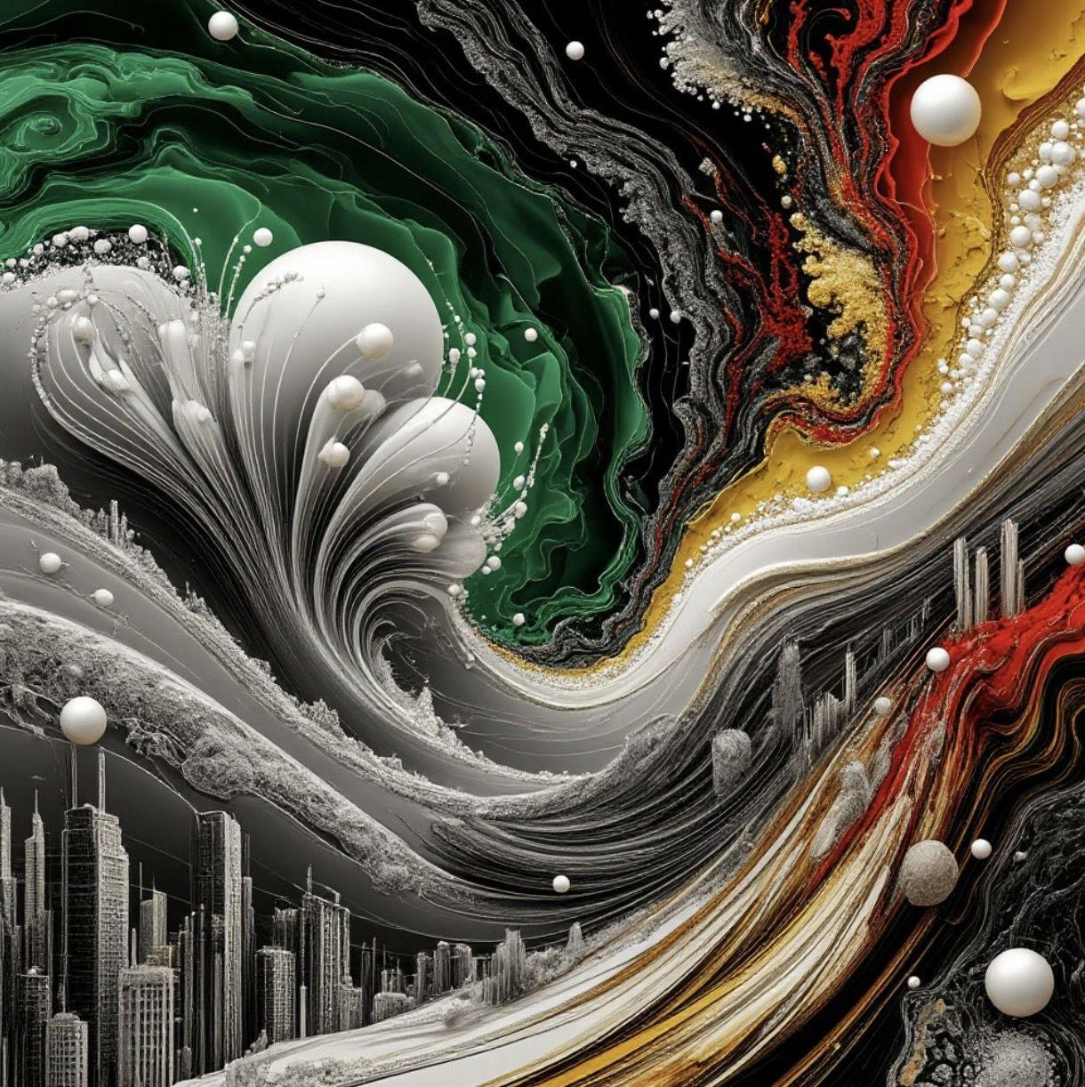 quadri in vendita online - Air currents over the city