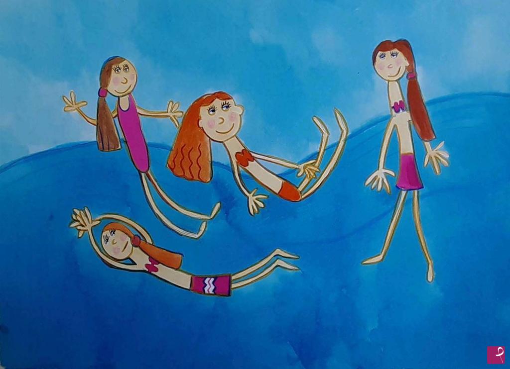 quadri in vendita online - al mare con le amiche