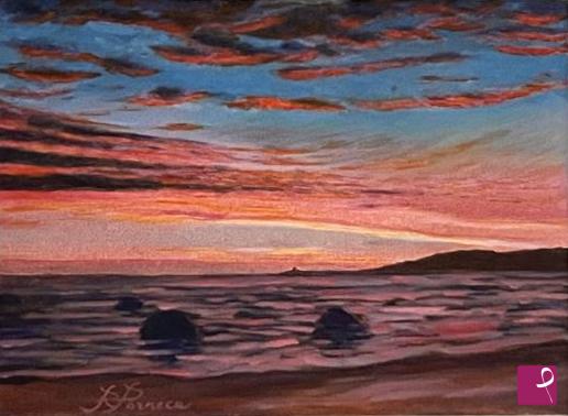 quadri in vendita online - Al mare dopo il tramonto