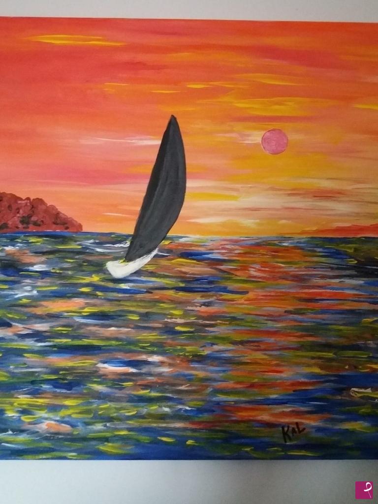 quadri in vendita online - Al tramonto