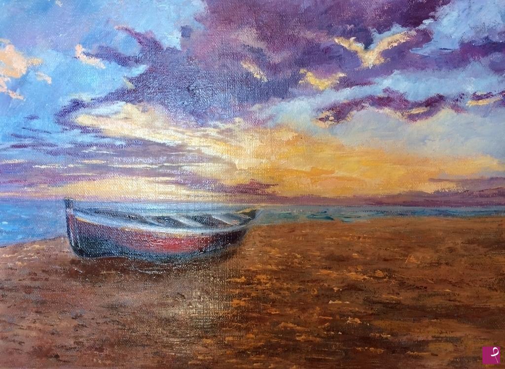 quadri in vendita online - Al tramonto