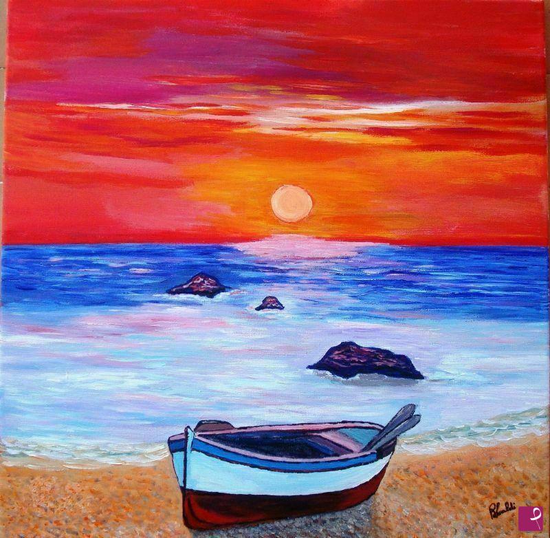 quadri in vendita online - Al tramonto