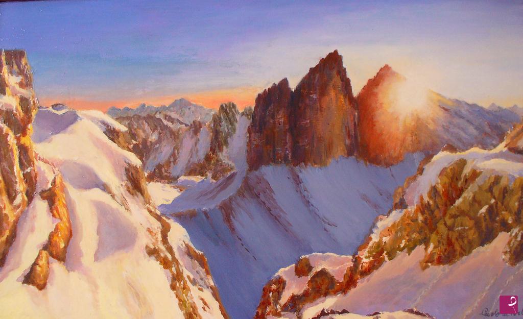 quadri in vendita online - Alba in Dolomiti