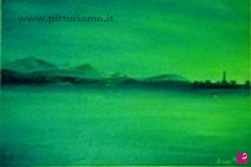 quadri in vendita online - Alba verde