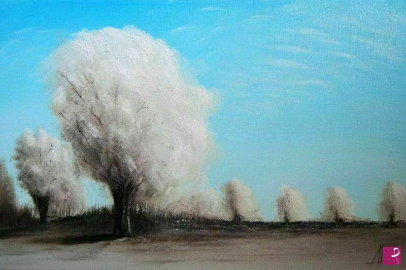 quadri in vendita online - Alberi d' inverno