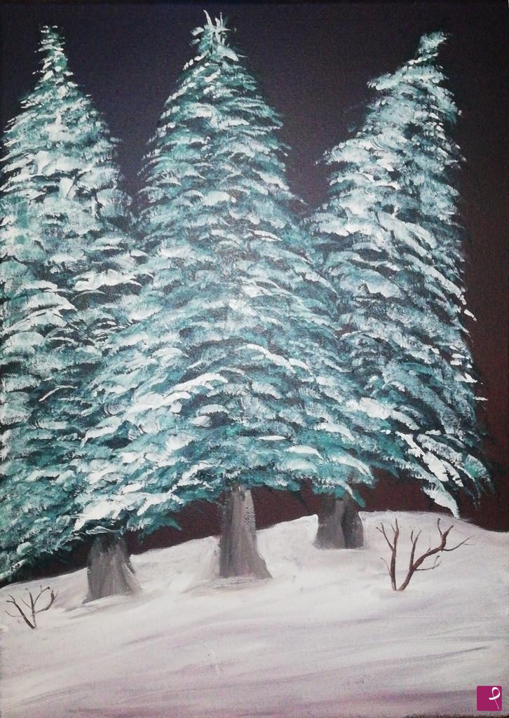 quadri in vendita online - ALBERI INNEVATI 