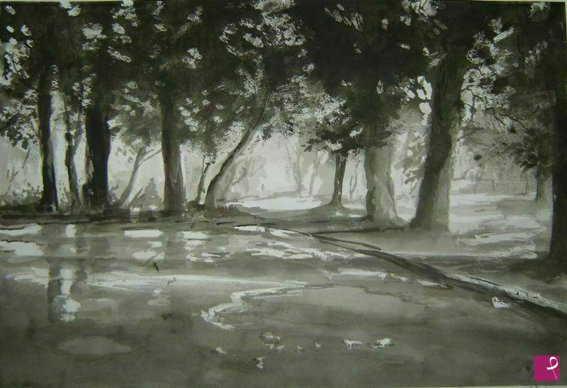 quadri in vendita online - alberi riflessi