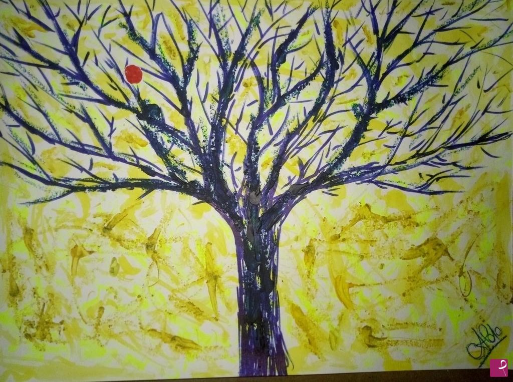 quadri in vendita online - Albero blu
