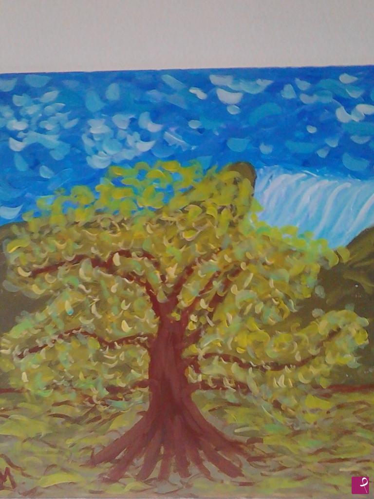 quadri in vendita online - albero con cascata