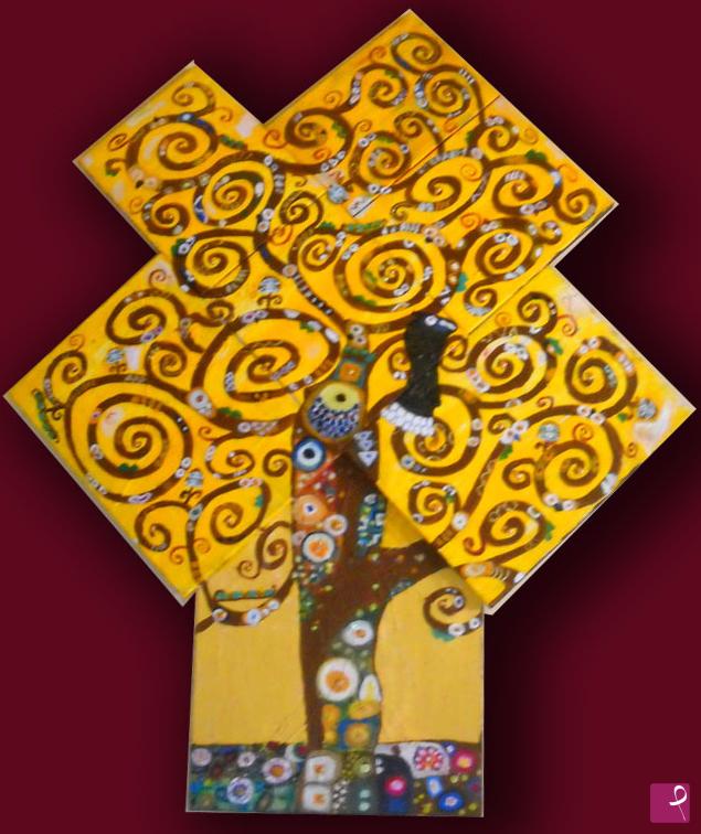 quadri in vendita online - albero  della vita  particolare  scultura  