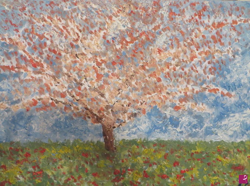 quadri in vendita online - Albero di pesco - omaggio a Cascella