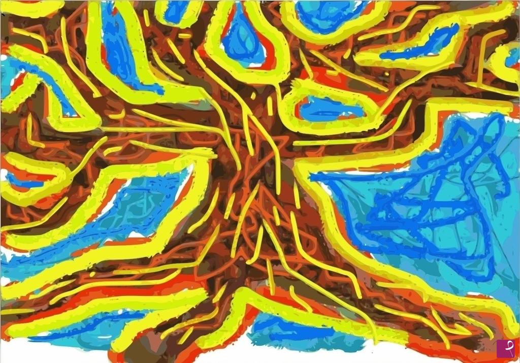quadri in vendita online - Albero giallo 