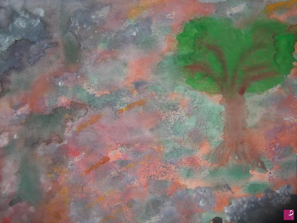 quadri in vendita online - Albero isolato