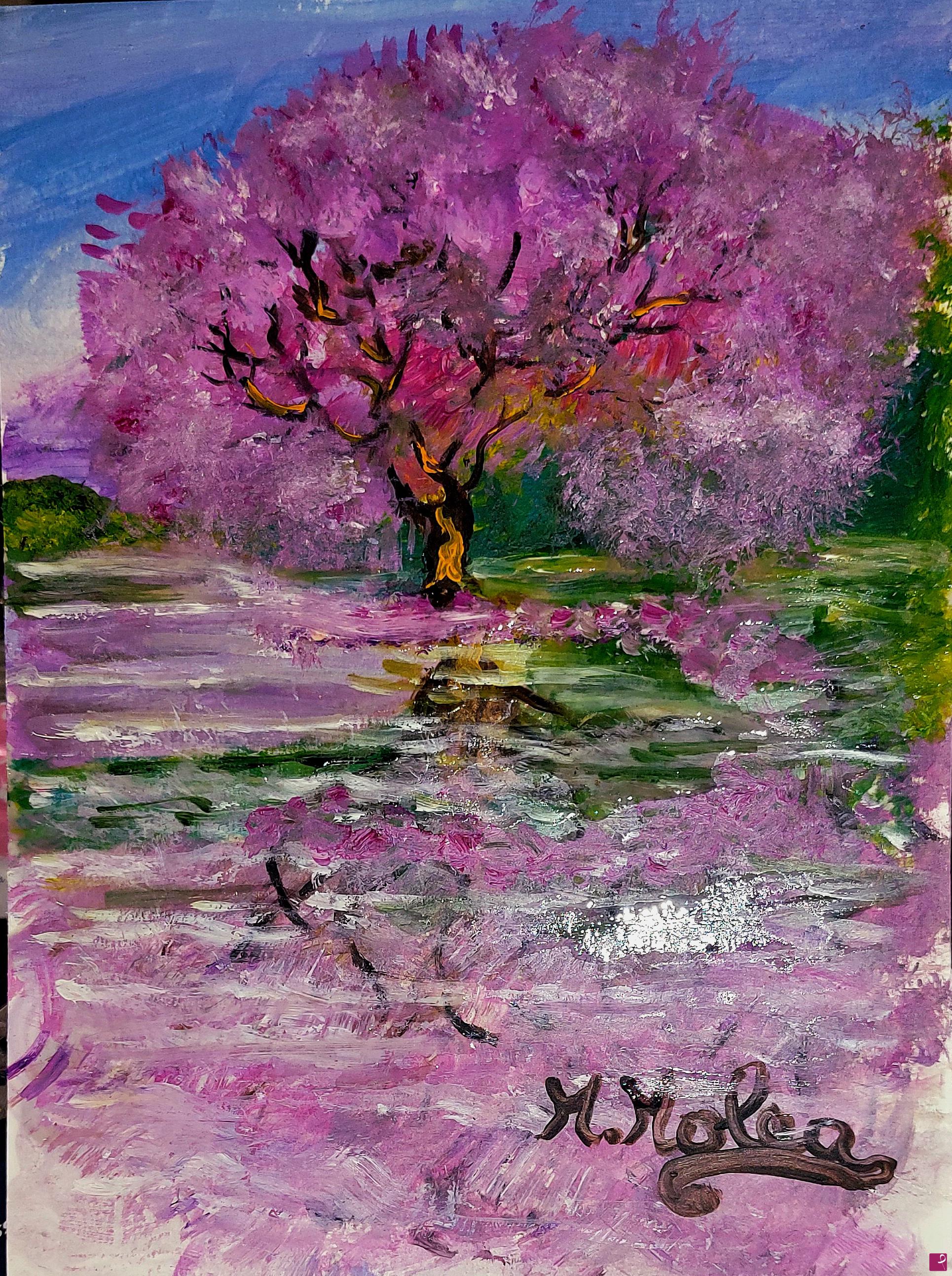 quadri in vendita online - Albero Rosa in Brasile 